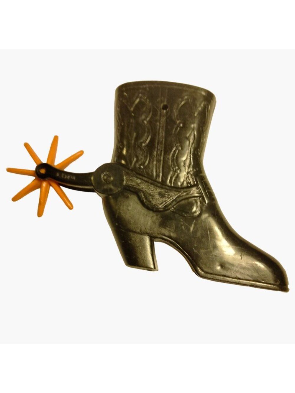 Lido Plastic Cowboy Boot Spinning Spur Whistle Western Vintage 1950 USA